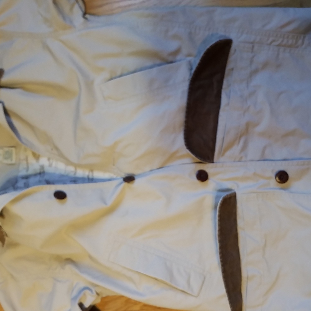 L. L. BEAN MEN'S COAT S Tan Khaki corduroy collar Field Coat - Picture 11 of 12
